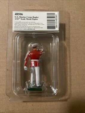Brita Red and White U.S. Marine Corps Bugler Figurine bundle of 2